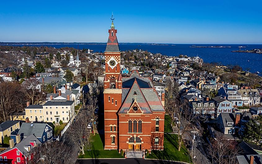 Downtown Marblehead, Massachusetts.
