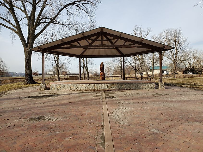 Maxine McKeon Stage and Shelter at English Landing Park, Parkville, Missouri