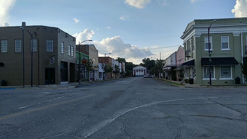 Historic Batesburg Business District in Batesburg-Leesville, South Carolina.
