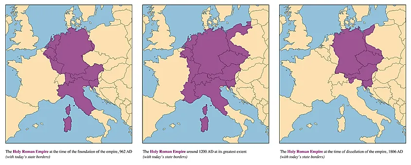 Map of the Holy Roman Empire.