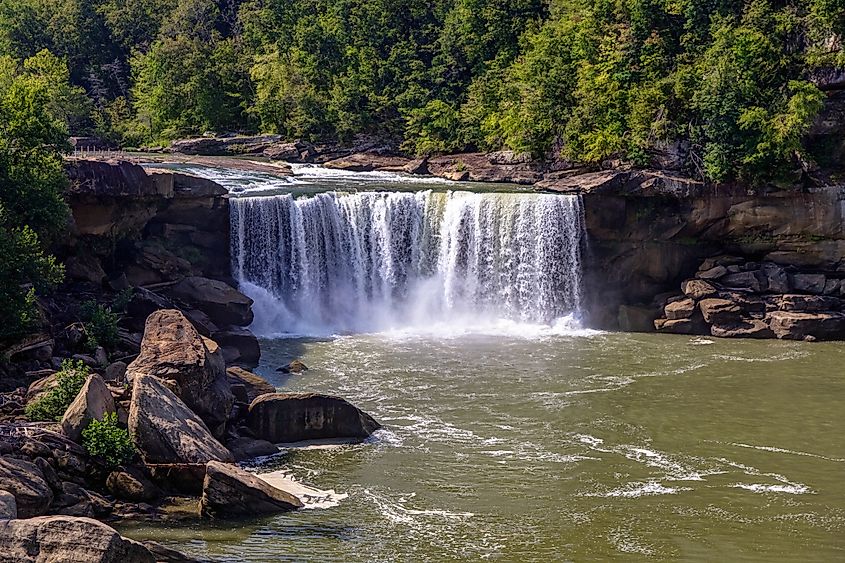 Cumberland Falls near Corbin, Kentucky.