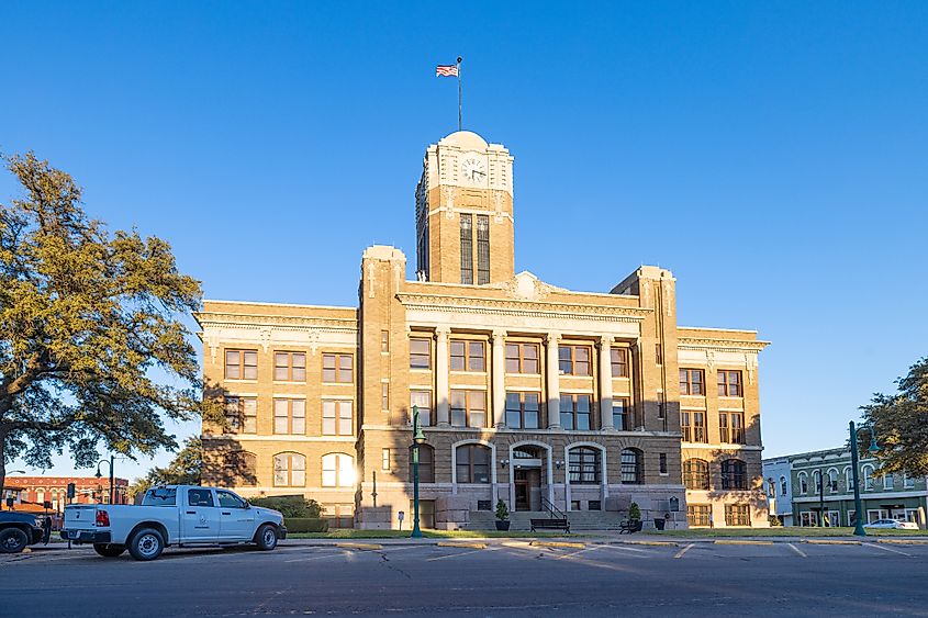 Cleburne, Texas: The Johnson County Courthouse, via Roberto Galan / Shutterstock.com