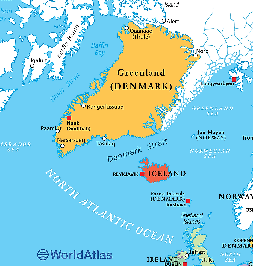 Denmark strait map