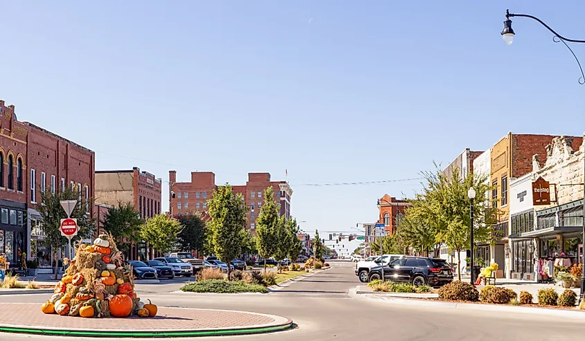 Ardmore, Oklahoma, the old business district on Main Street