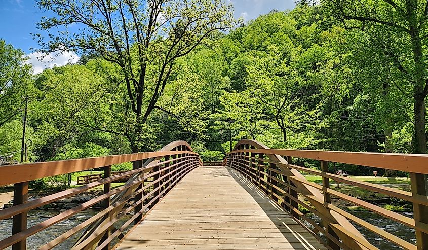 Bridge over Oconaluftee River Cherokee, NC