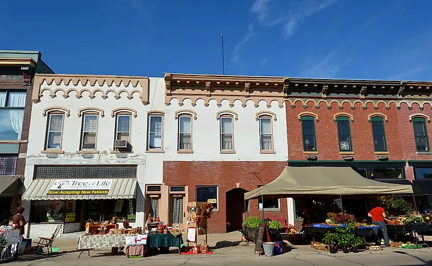 Fulton Commercial Historic District in Fulton, Illinois.