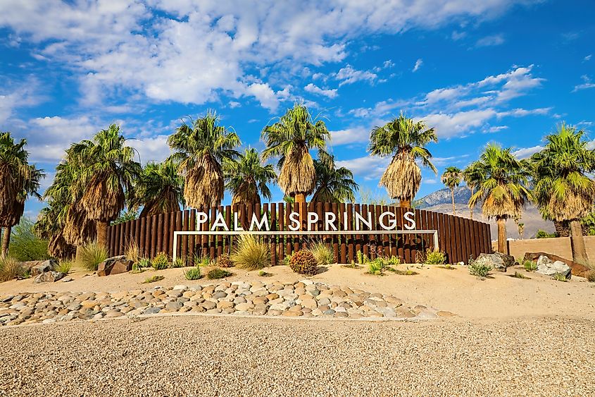 The charming town of Palm Springs, California.