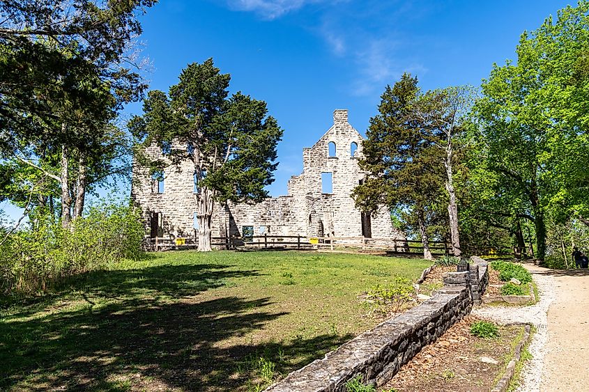 Castle ruins in Ha Ha Tonka State Park, Lake of the Ozarks Missouri.