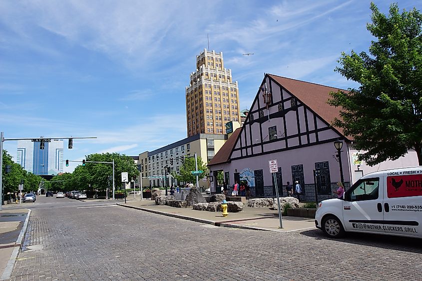 Old Falls Street in downtown Niagara Falls. 