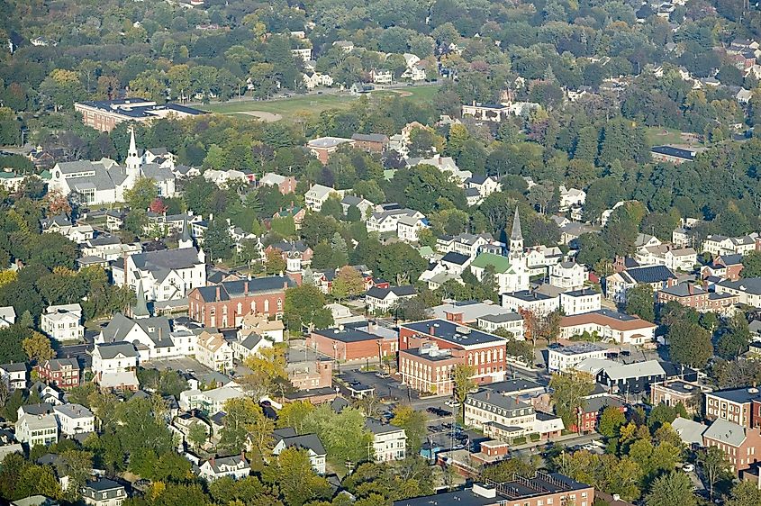 A View of the Main Street of Saco, Maine