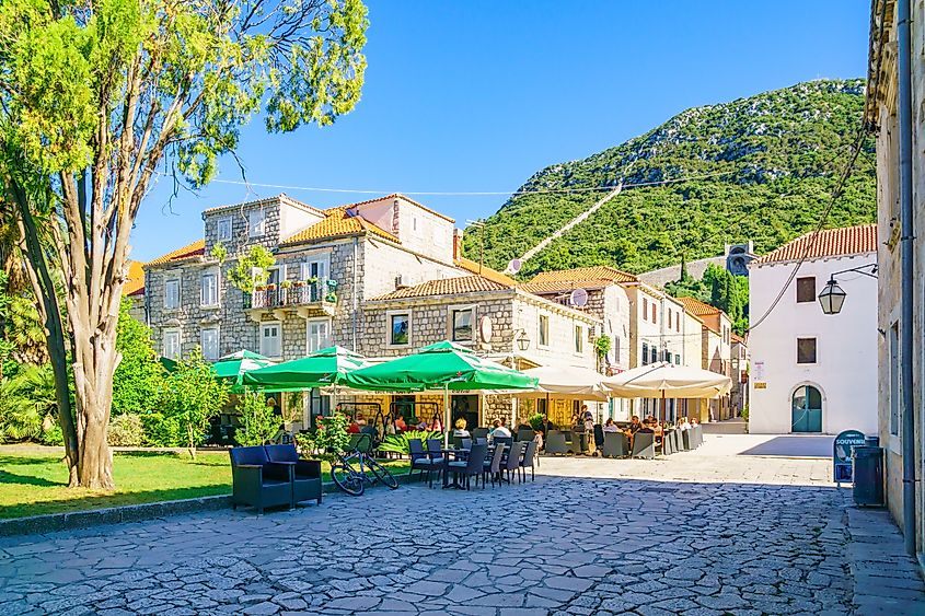 A beautiful street scene in Ston, Croatia