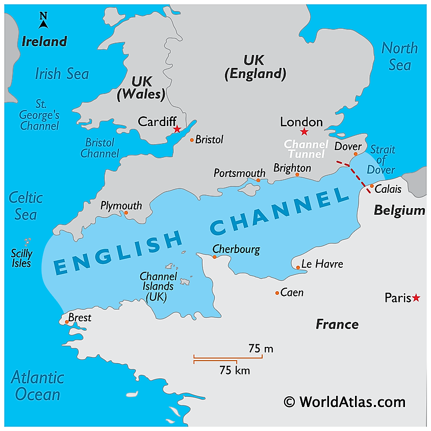 English Channel map