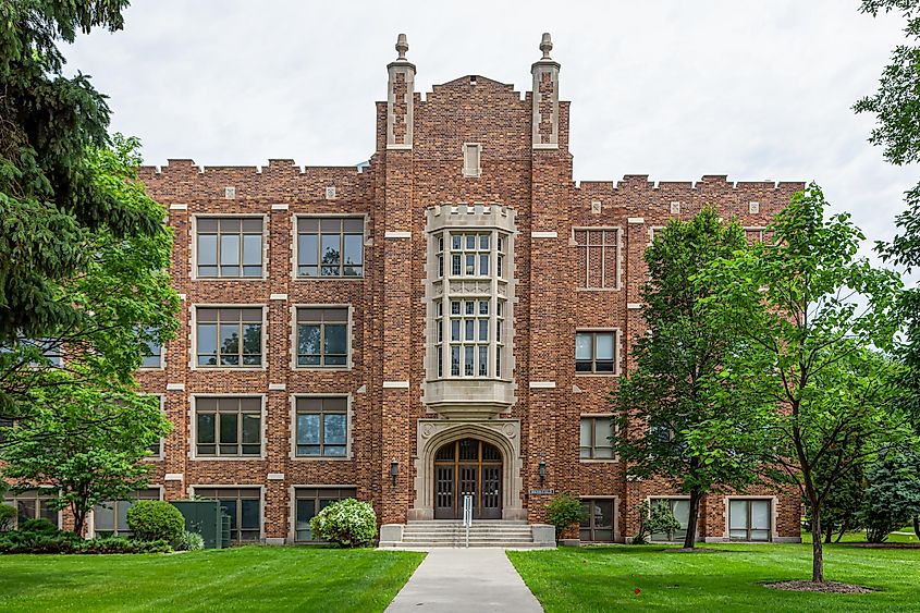 Merrifeld Hall on the campus of the University of North Dakota in Grand Forks.
