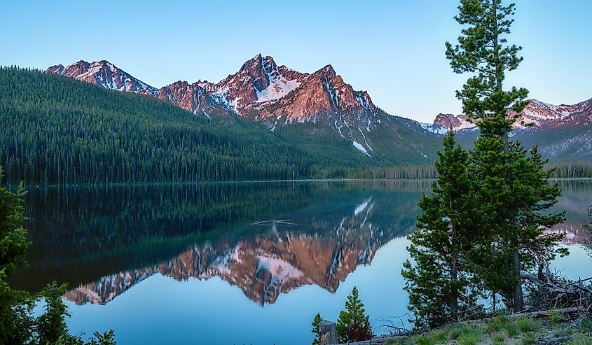 Stanley Lake and McGown Peak near Stanley Idaho