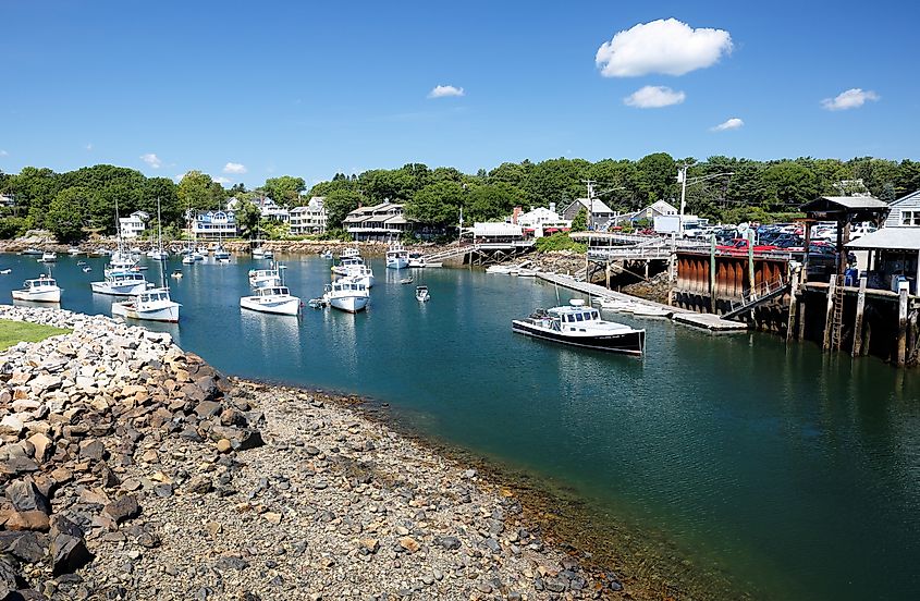 Perkins Cove on a sunny day in Ogunquit, Maine