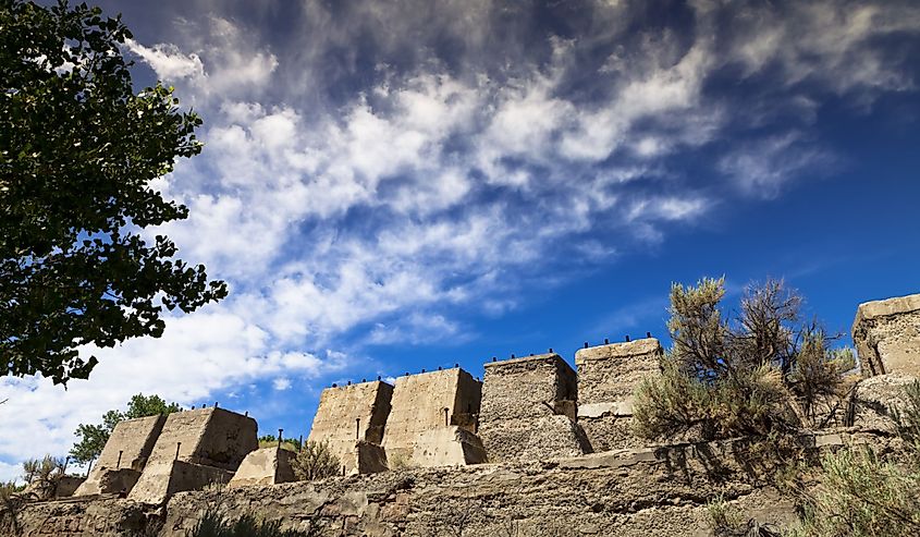 Stone footings of old Mining Mill in Dayton, Nevada. Image credit Neil Lockhart via Shutterstock.