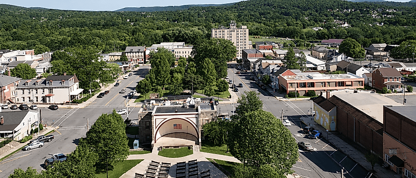 Aerial view of Lehighton, Pennsylvania, Image credit: poconomountains.com