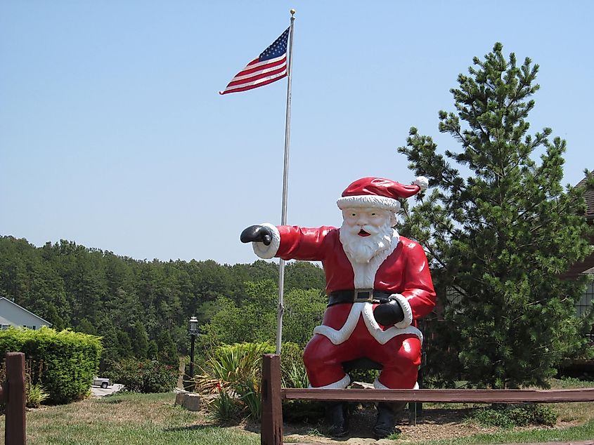 Santa Claus statue in Santa Claus, Indiana