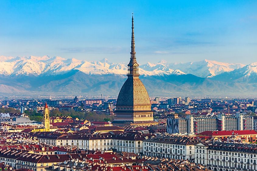 The Mole Antonelliana in Turin city, Piedmont region of Italy (Credit: saiko3p via Shutterstock)