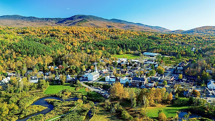 Fall colors in Stowe, Vermont.