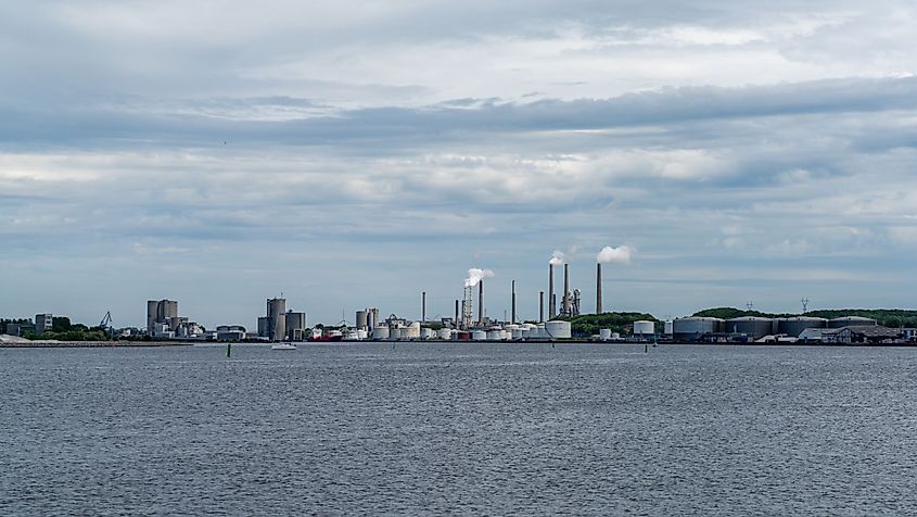 Limfjord sound in Aalborg, Denmark