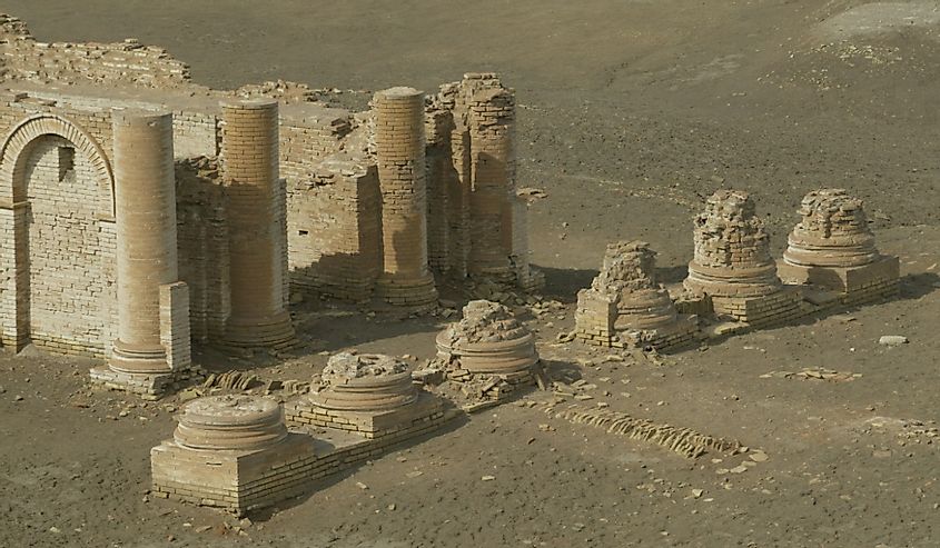 The archaeological site of Uruk (Warka), 30km east of Samawa, Iraq.