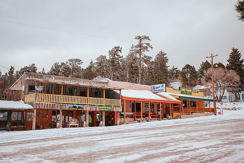 Winter scene in Cloudcroft, New Mexico.