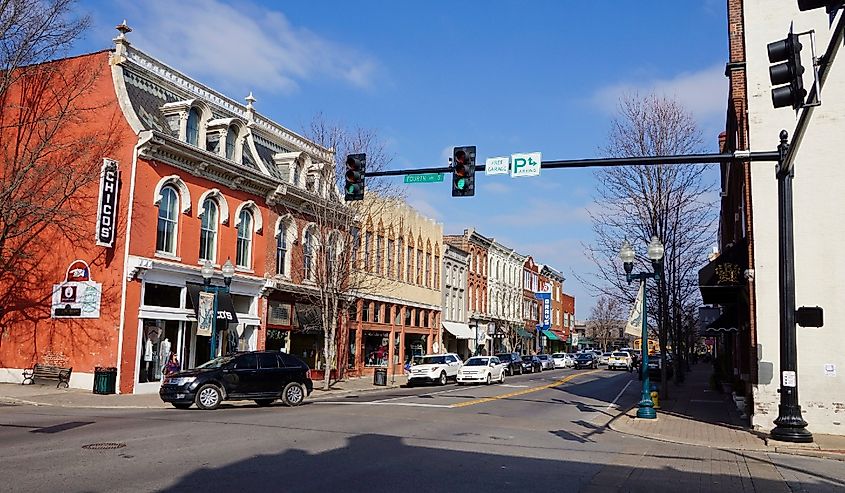 Downtown Franklin in Tennessee USA