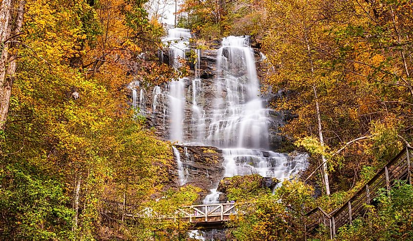 Amicalola Falls, Georgia, in autumn season
