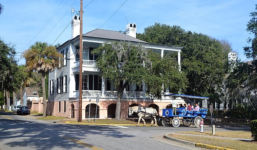 Beautiful antebellum house in Beaufort, South Carolina