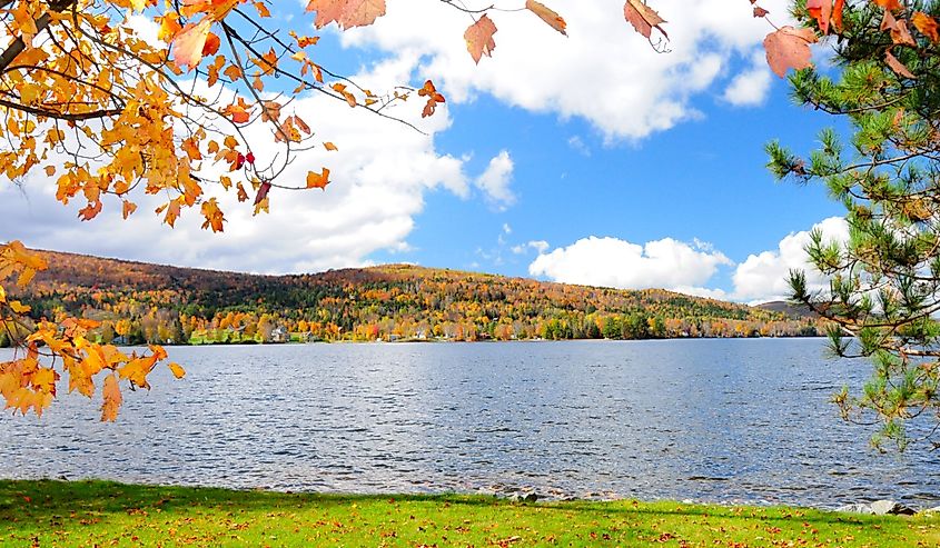 Landscape of Island Pond, Brighton, Vermont, USA