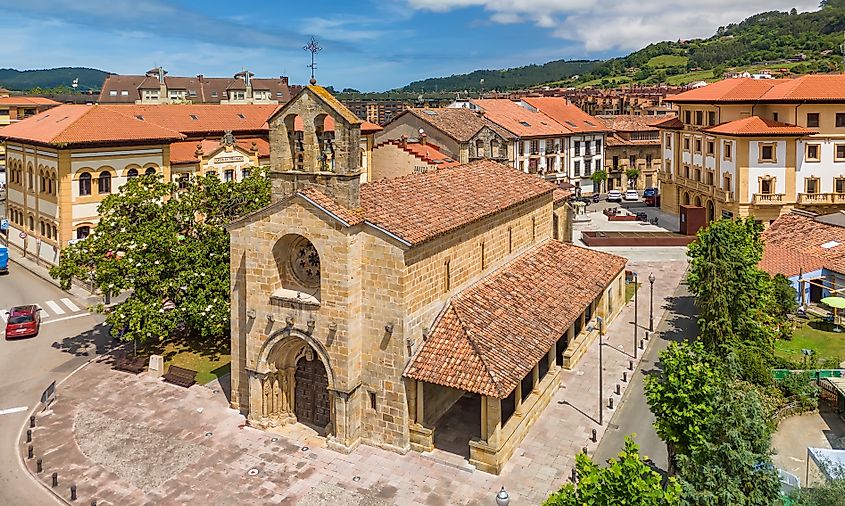 Romanesque church of San Juan de Amandi in Villaviciosa, Spain