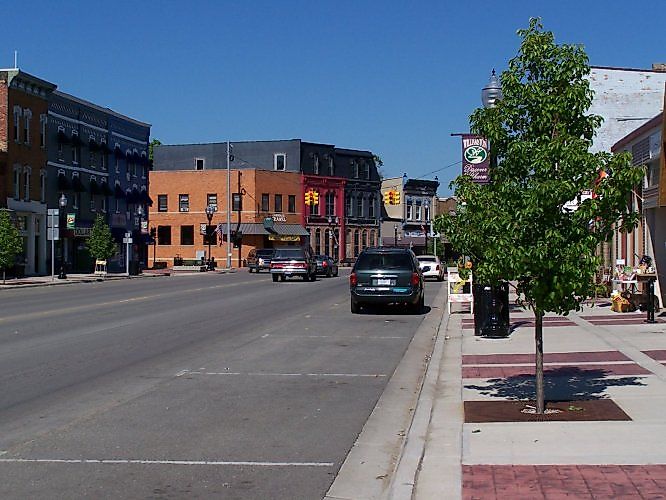Photograph of downtown Williamston, Michigan.
