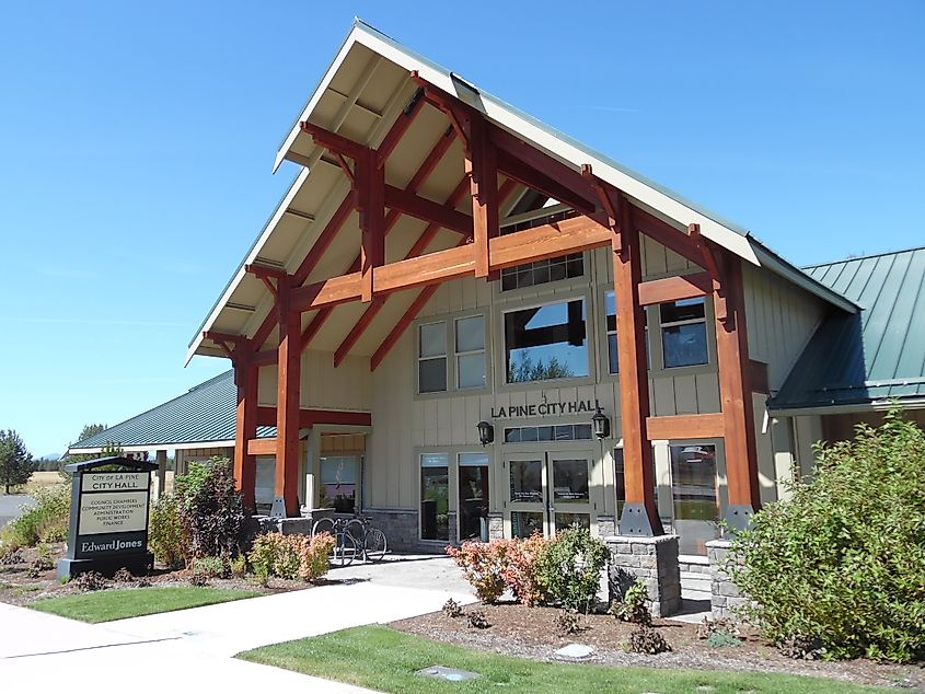 The City Hall in La Pine, Oregon