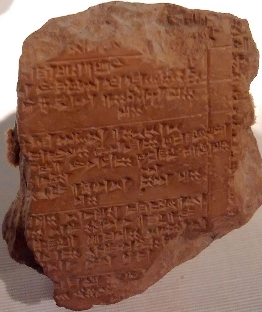 Hittite Cuneiform tablet from the late Bronze Age.