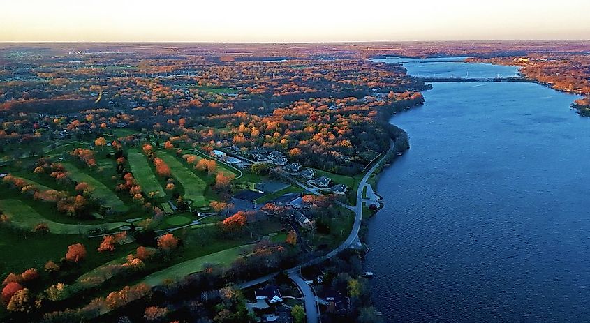Aerial view of Lake Decatur, via https://nowdecatur.com