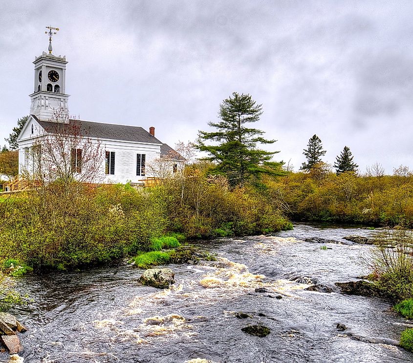 The Pleasant River in Columbia Falls, Maine.