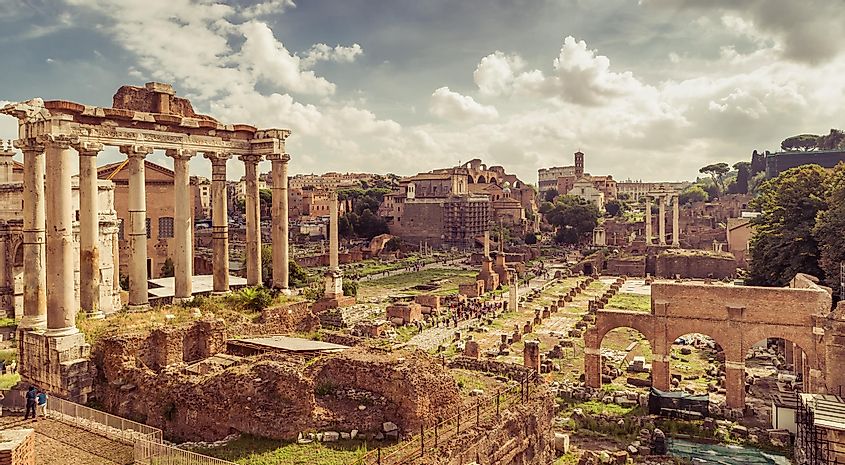 Roman Empire ruins, Rome, Italy.