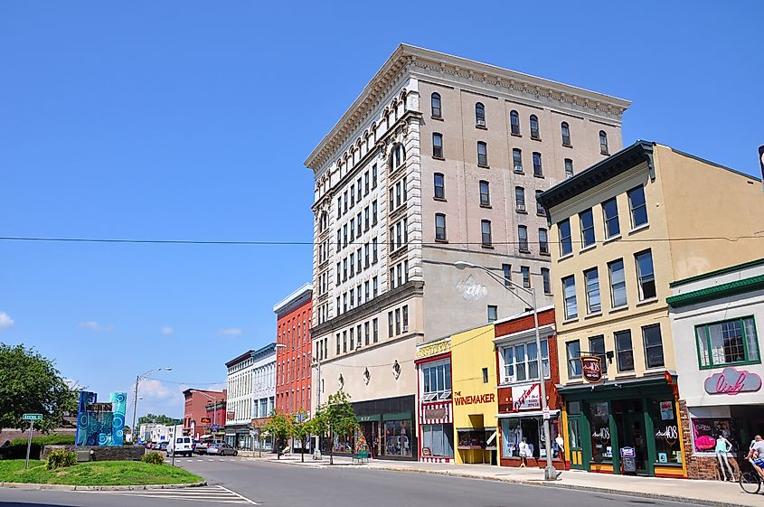 The historic downtown of Watertown, New York. Editorial credit: Wangkun Jia / Shutterstock.com