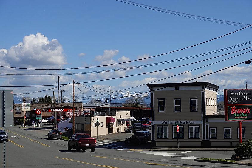 Historic downtown area of Snohomish, Washington