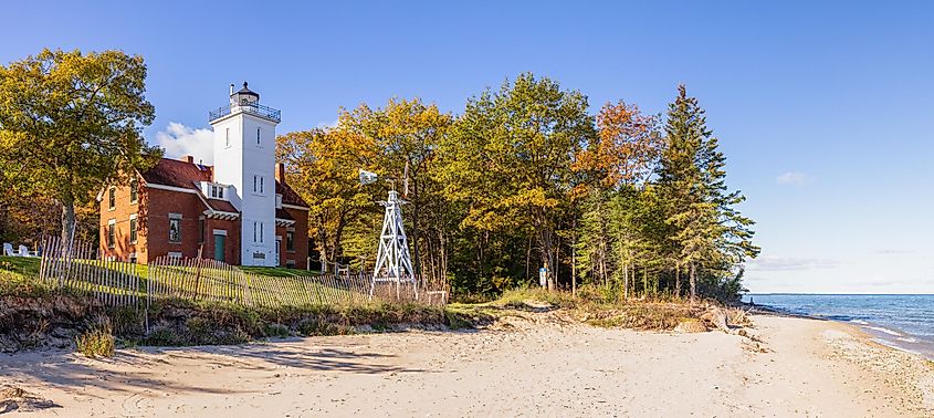 Rogers City in Michigan During Autumn