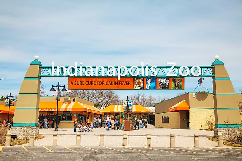 Entrance to the Indianapolis Zoo, Indiana