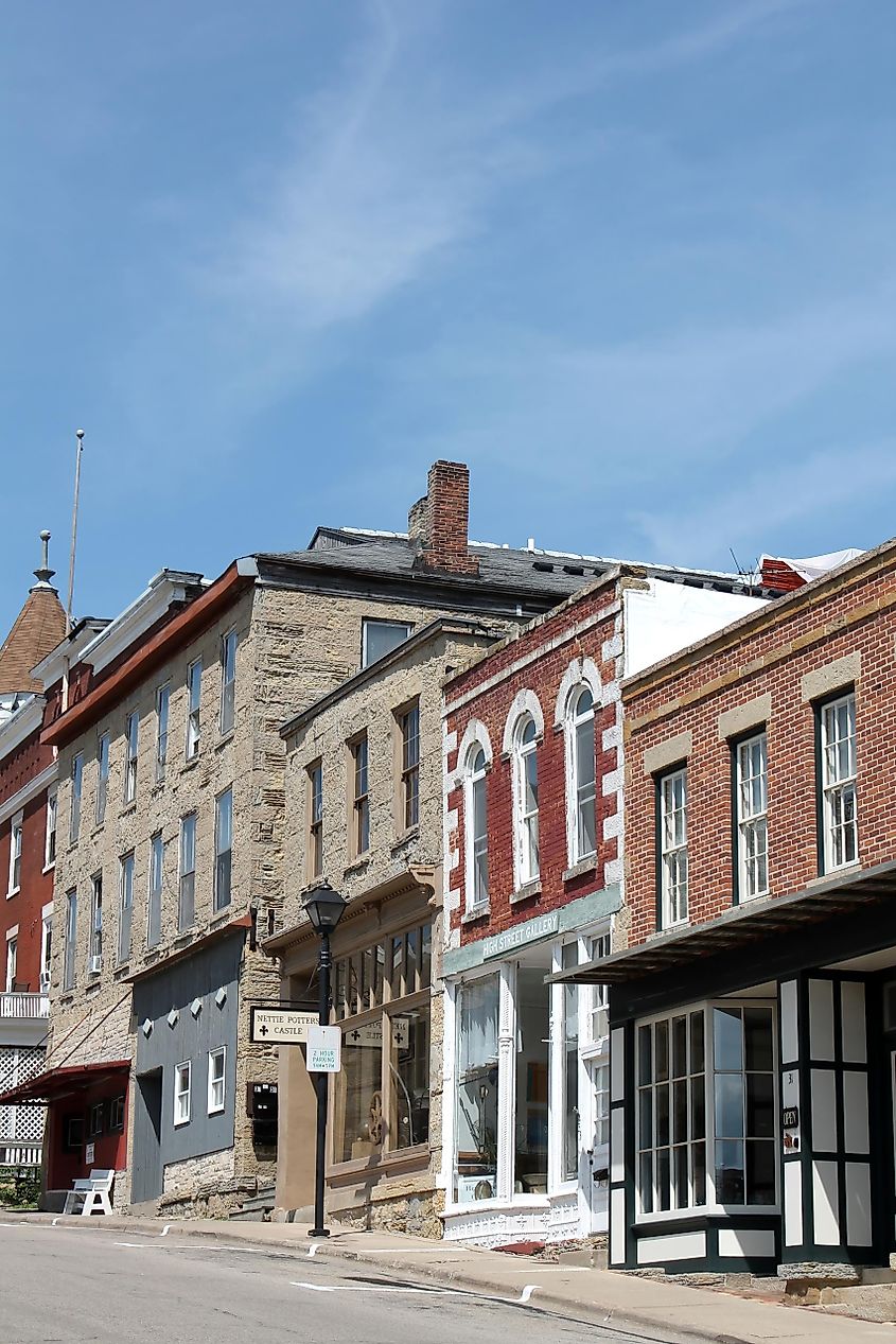 View of High Street in downtown Mineral Point, WI, a town that has become a popular tourist stop in South West Wisconsin. dustin77a / Shutterstock.com