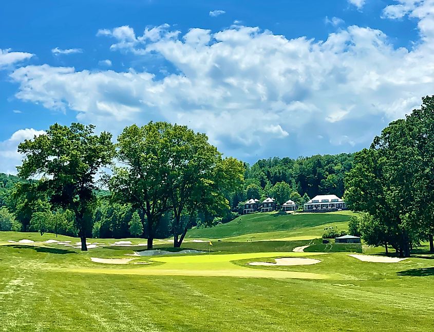Hole 17 at Laurel Valley Golf Club, Pennsylvania.