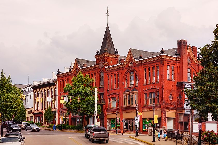 Street view in Bellefonte, Pennsylvania.