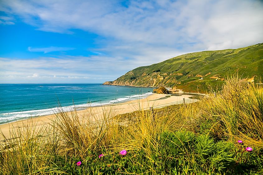 A Pacific Ocean Beach in Big Sur, Monterry County, California