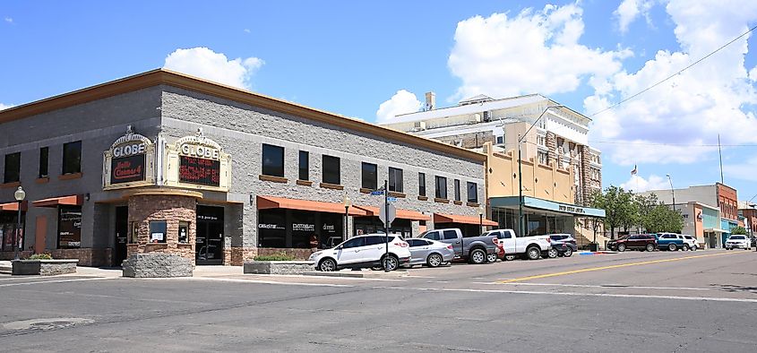 Historic downtown in City of Globe, Arizona