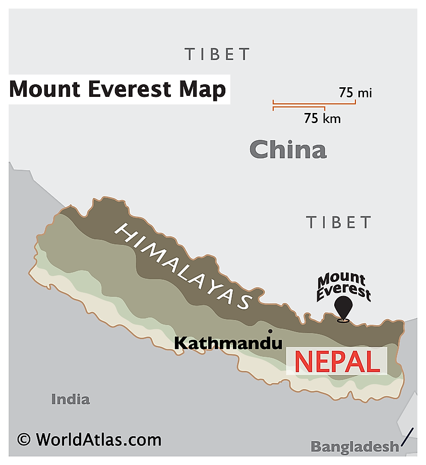 Mount Everest map