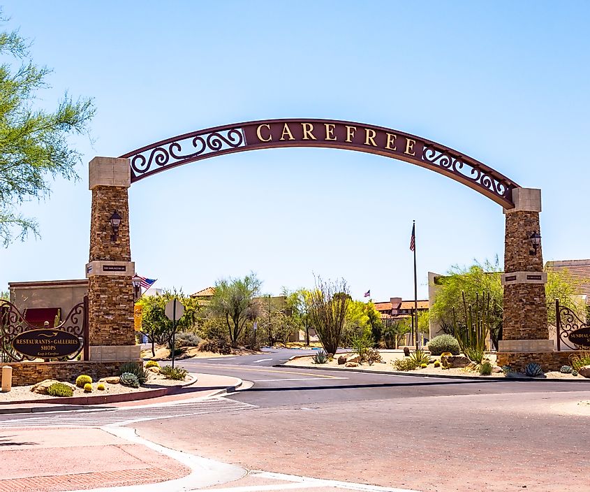 Welcome to Carefree, Arizona Desert Gardens and Sundial
