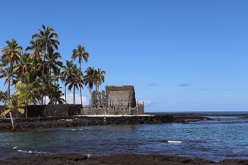 Pu'uhonua O Honaunau National Historical Park in Honaunau-Napoopoo, Hawaii.